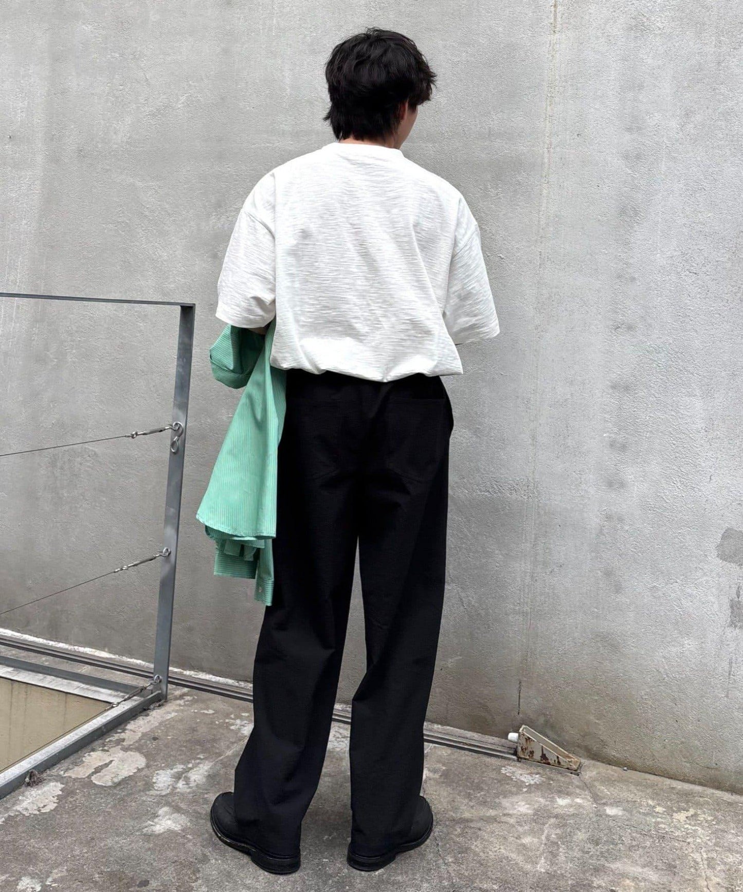男女同款 涼感泡泡紗 錐形褲