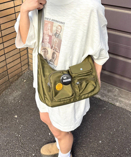 UNISEX 多口袋 單肩包