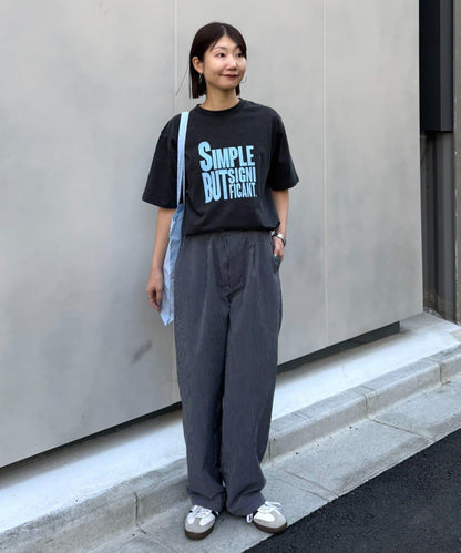 男女同款 涼感泡泡紗 錐形褲