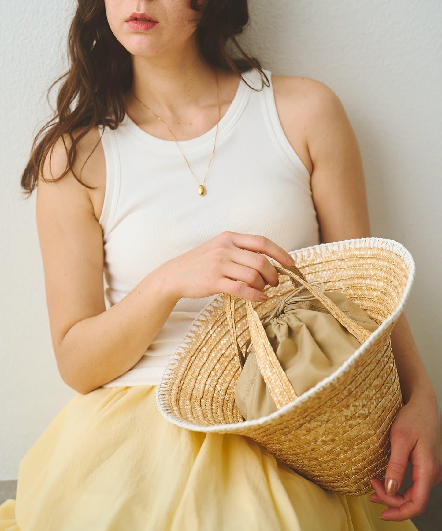 Caterina Bertini 聯名縫線藤編包