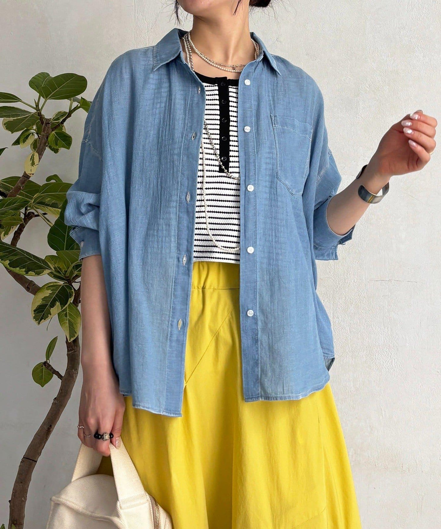 透視 DENIM 襯衫