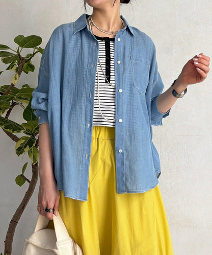 透視 DENIM 襯衫