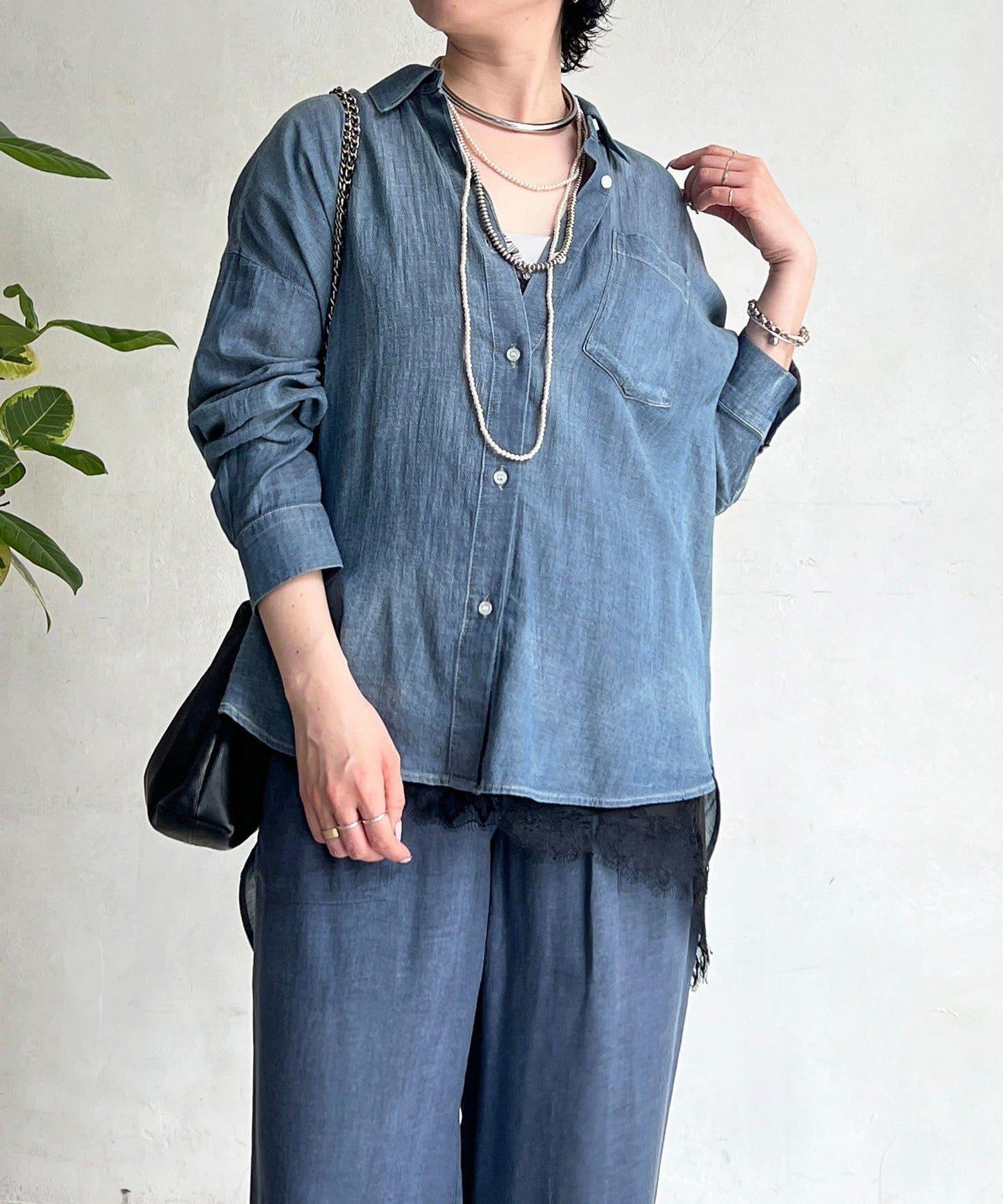 透視 DENIM 襯衫