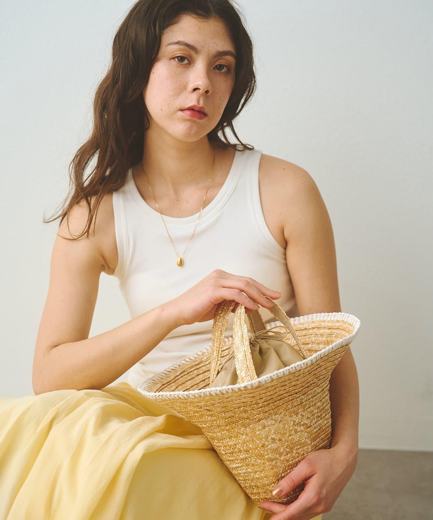 Caterina Bertini 聯名縫線藤編包