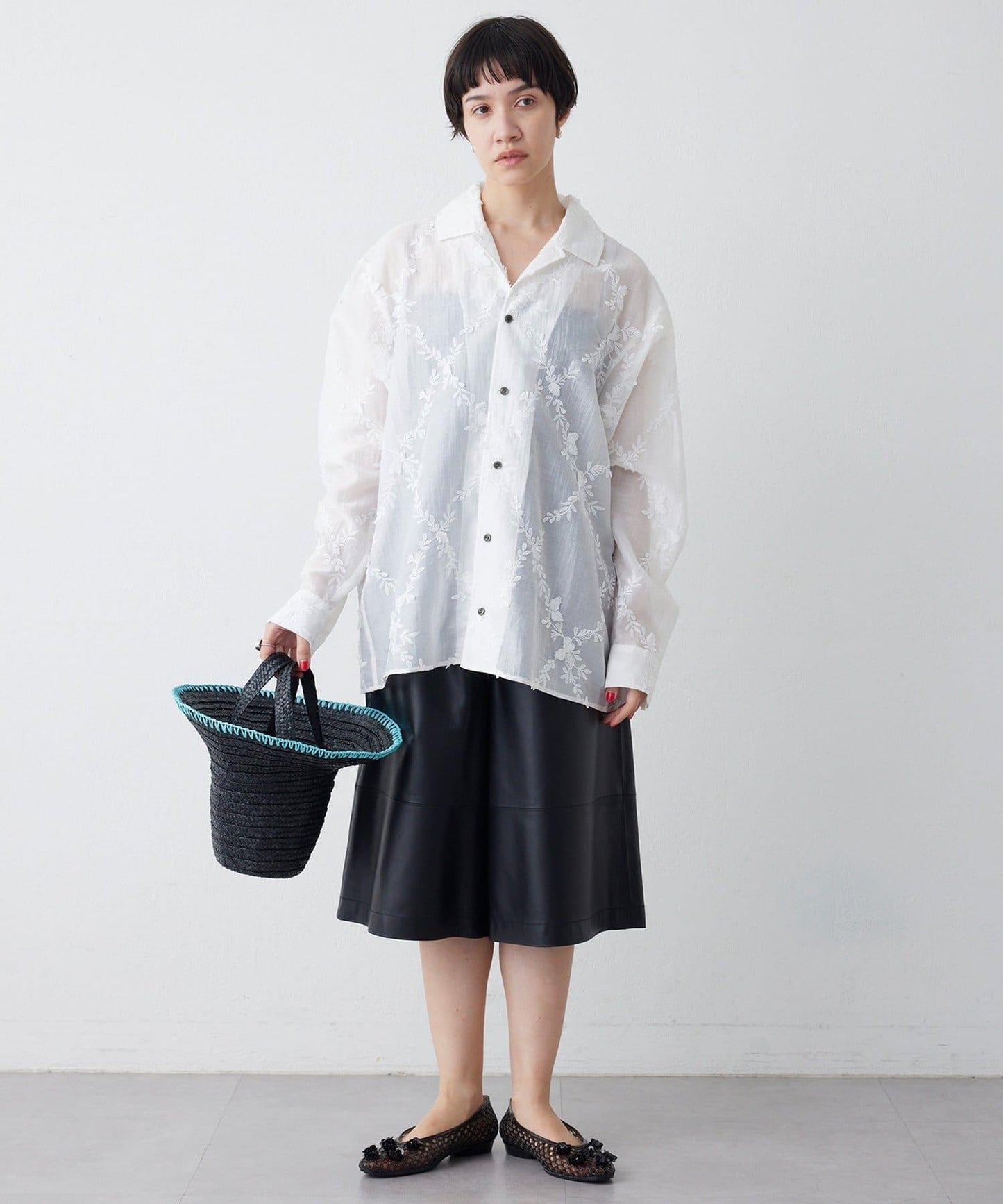 Caterina Bertini 聯名縫線藤編包
