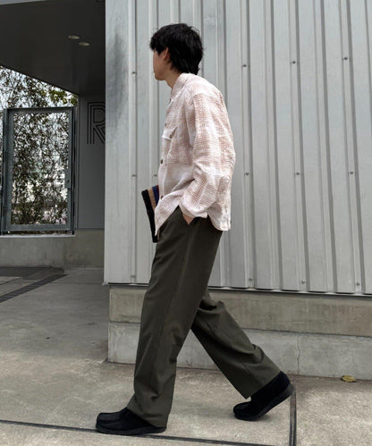 男女同款 涼感泡泡紗 錐形褲