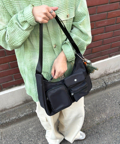 UNISEX 多口袋 單肩包