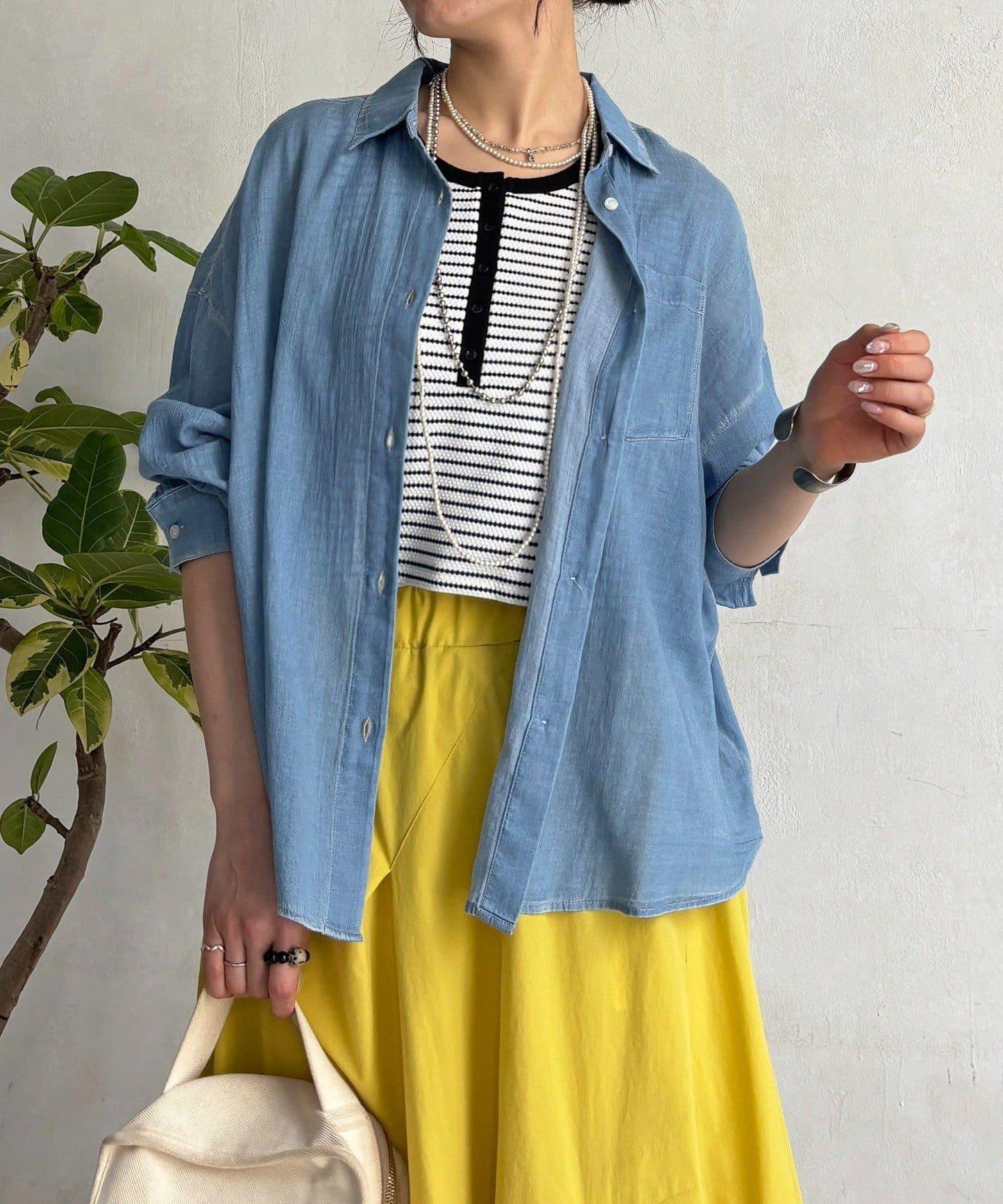 透視 DENIM 襯衫