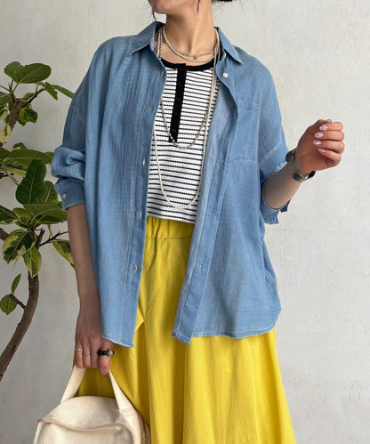 透視 DENIM 襯衫