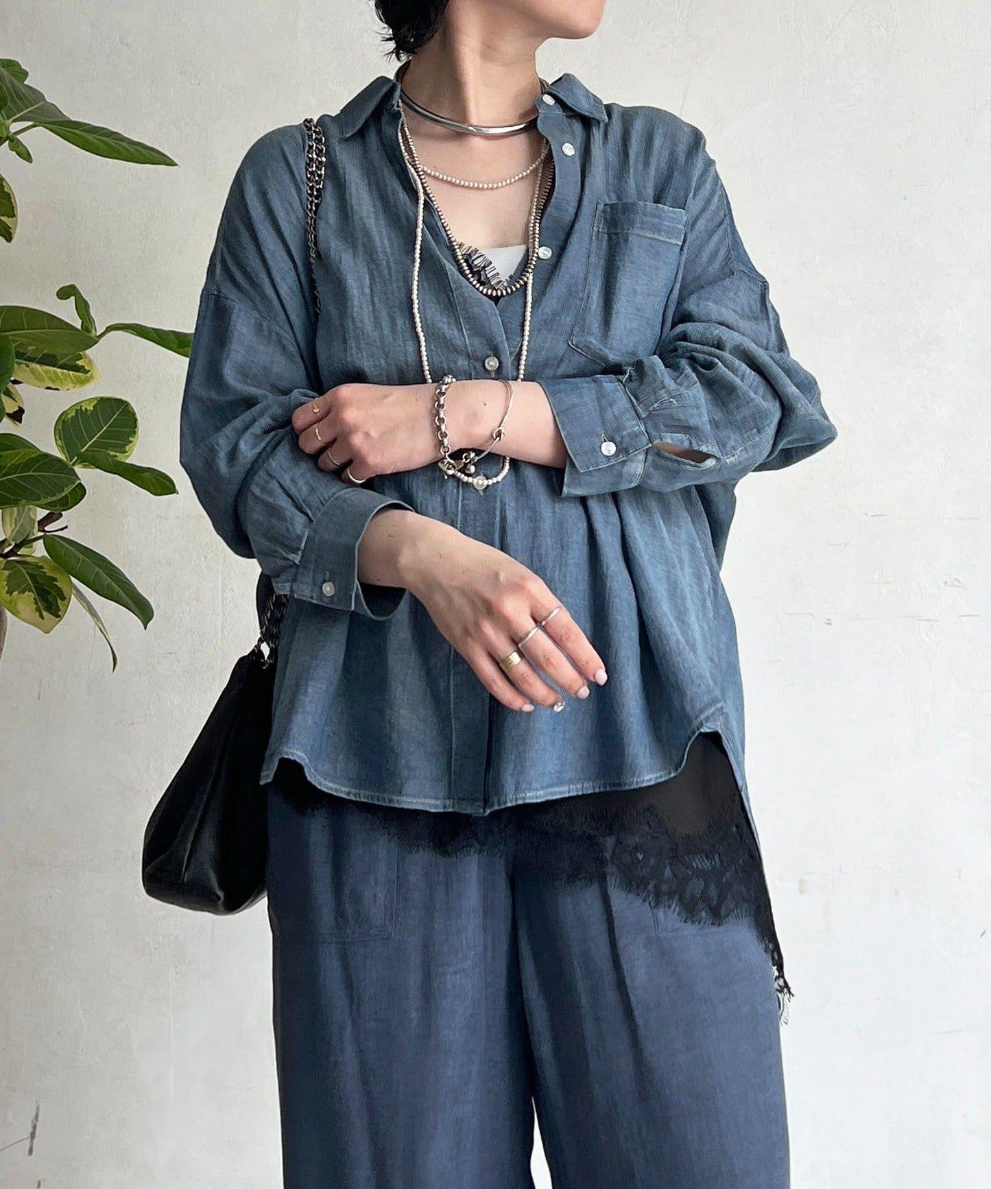 透視 DENIM 襯衫
