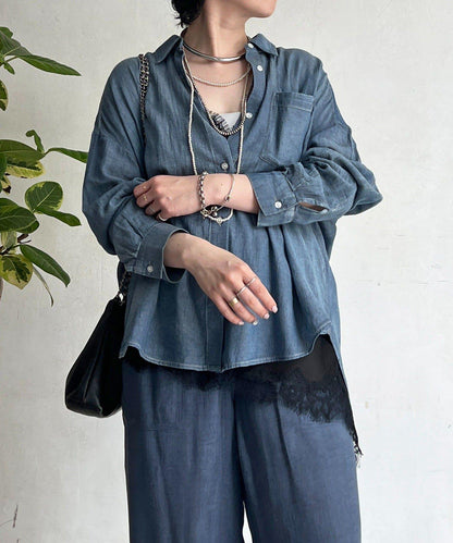 透視 DENIM 襯衫