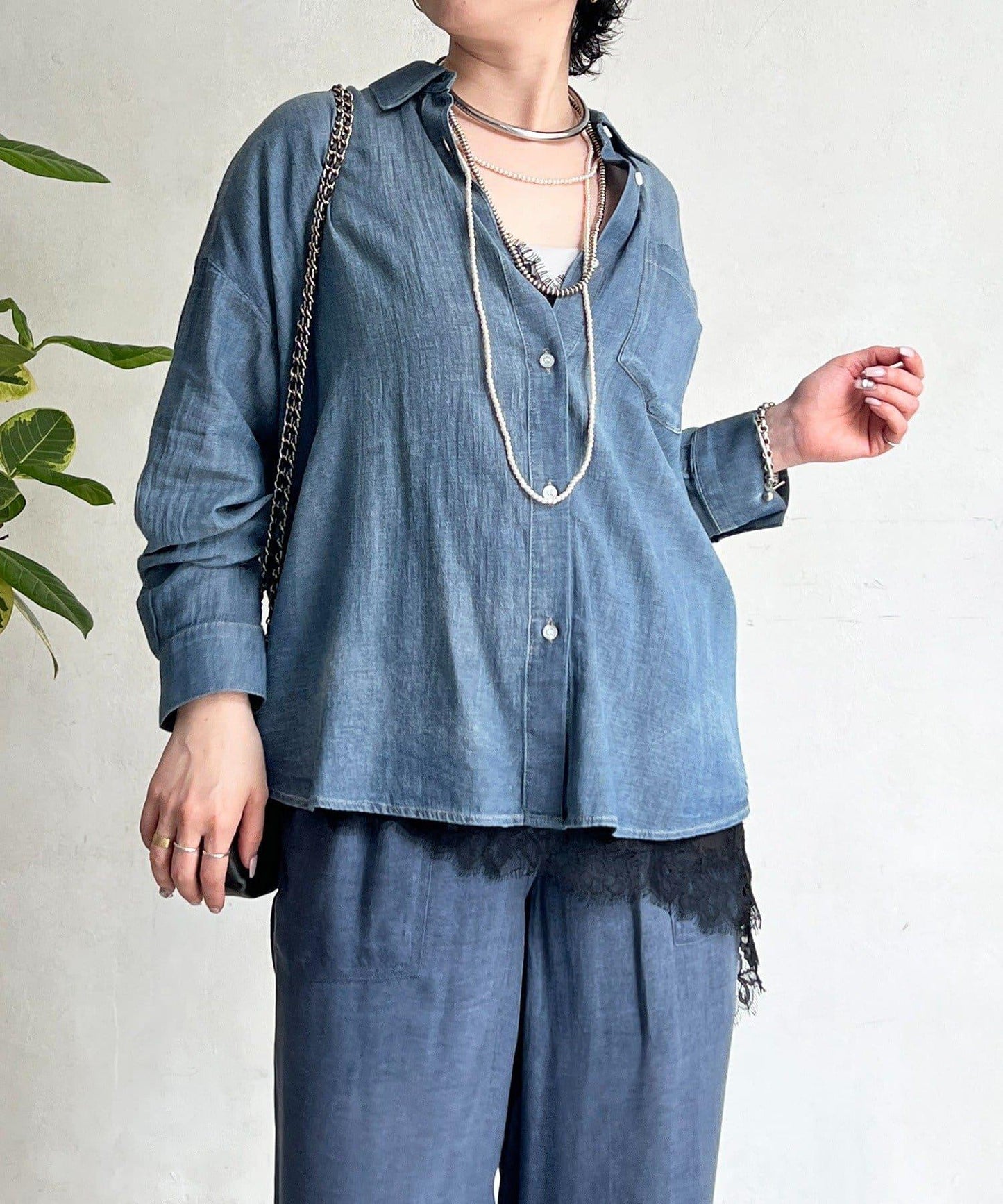 透視 DENIM 襯衫