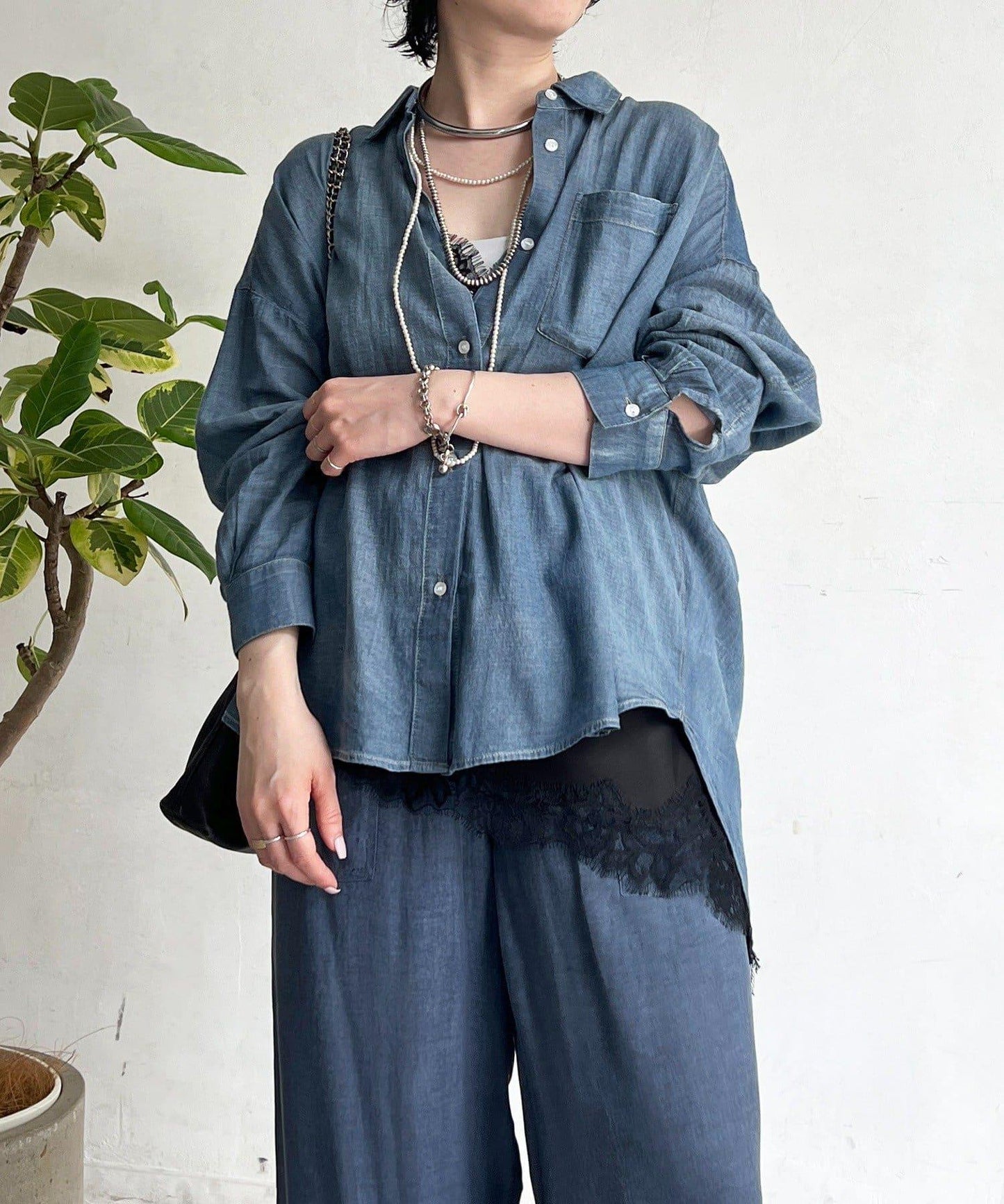 透視 DENIM 襯衫