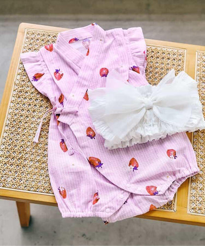 アプレ 和風BABY嬰兒甚平連體衣（含腰帶套裝）