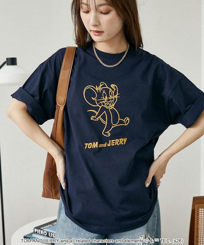 TOM AND JERRY（貓和老鼠） 圖案T恤