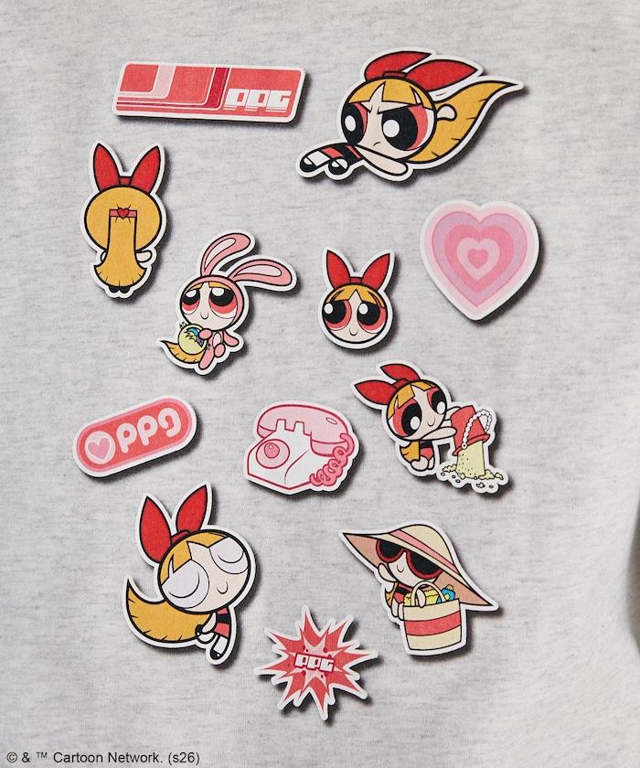 THE POWERPUFF GIRLS パワーパフガールズ（飛天小女警） 貼紙風 T恤