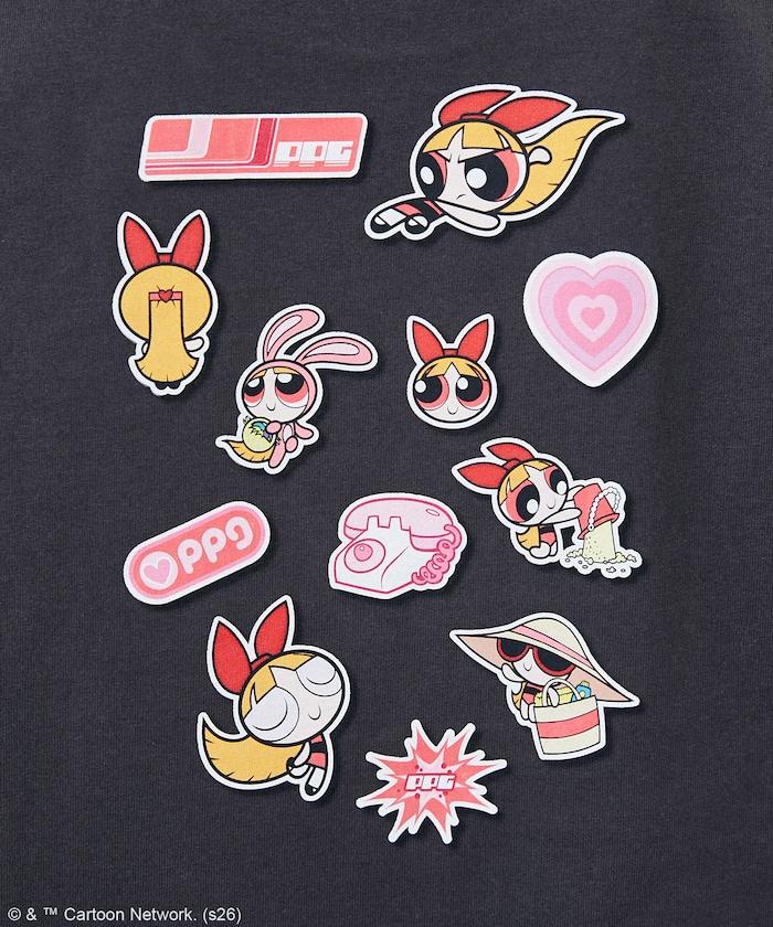 THE POWERPUFF GIRLS パワーパフガールズ（飛天小女警） 貼紙風 T恤