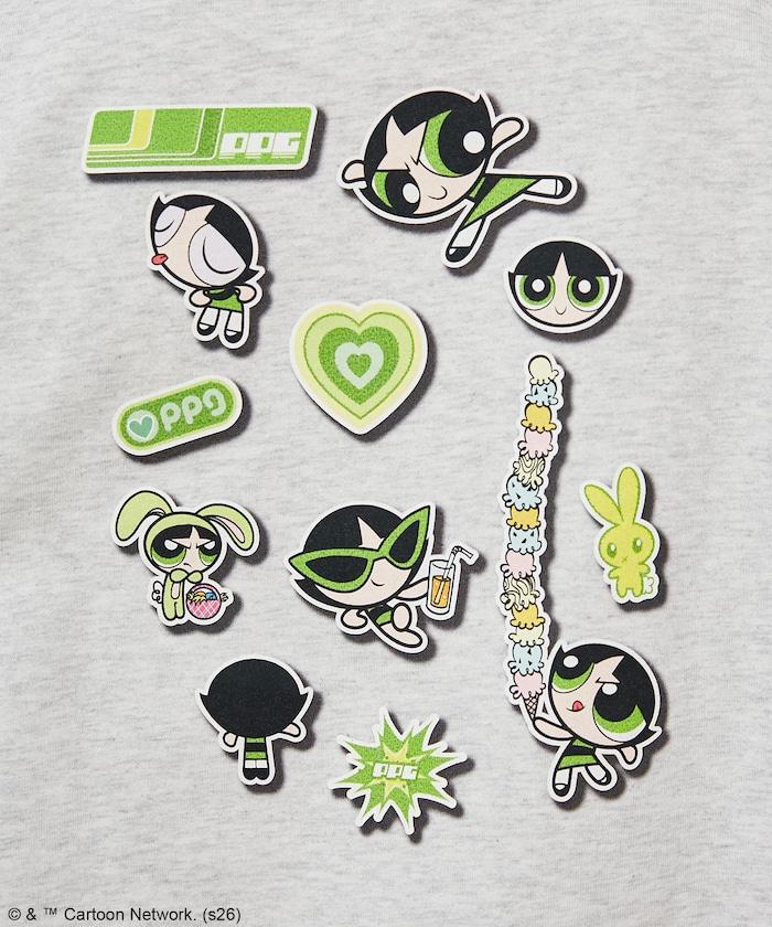 THE POWERPUFF GIRLS パワーパフガールズ（飛天小女警） 貼紙風 T恤