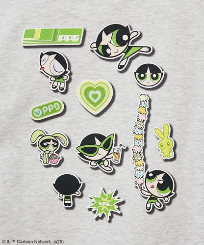 THE POWERPUFF GIRLS パワーパフガールズ（飛天小女警） 貼紙風 T恤