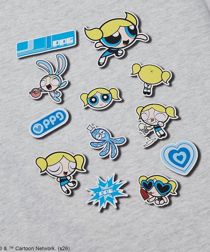 THE POWERPUFF GIRLS パワーパフガールズ（飛天小女警） 貼紙風 T恤