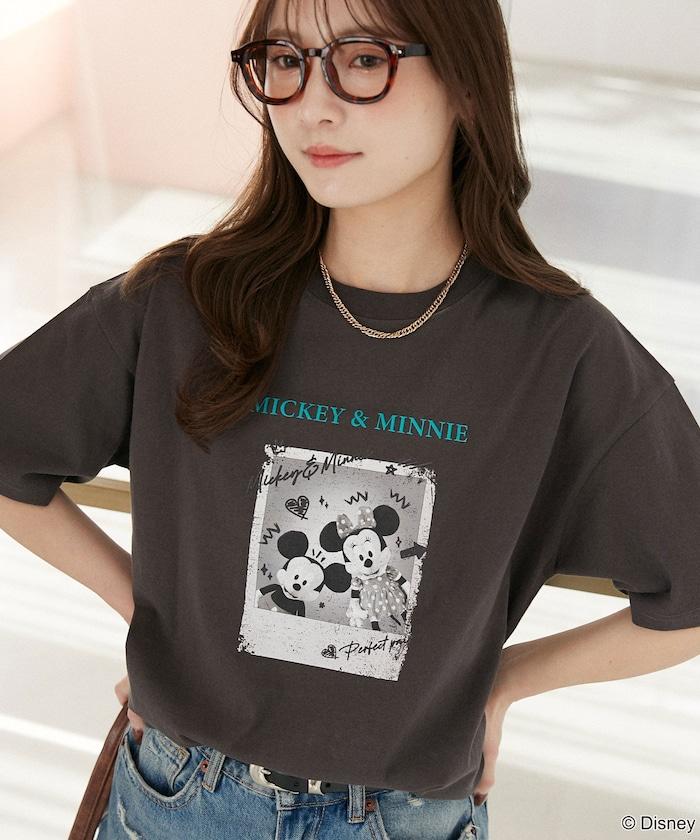 Minnie Mouse ミニーマウス 塗鴉風照片印花 T恤