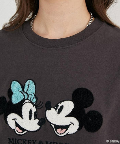 Mickey Mouse & Minnie Mouse（米老鼠和米妮） 相良刺繡 T恤
