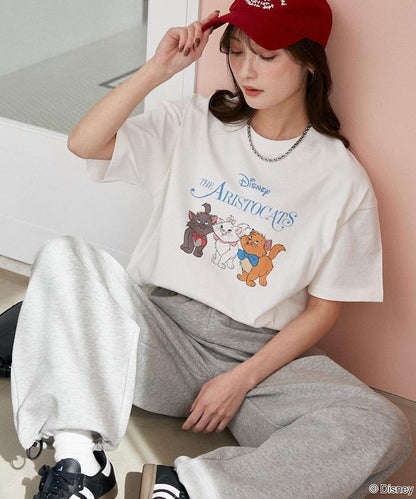 ディズニー（迪士尼） マリー 印花Tシャツ