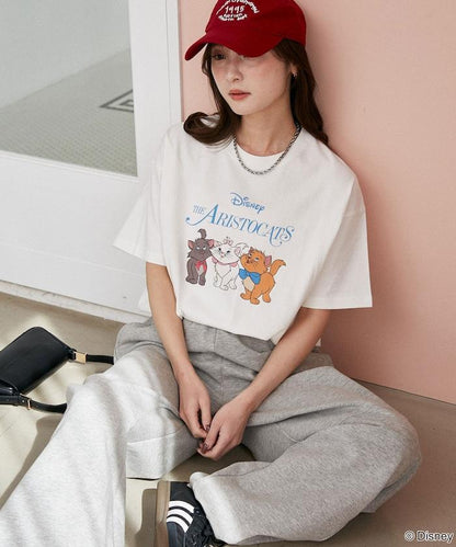 ディズニー（迪士尼） マリー 印花Tシャツ