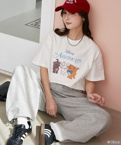 ディズニー（迪士尼） マリー 印花Tシャツ