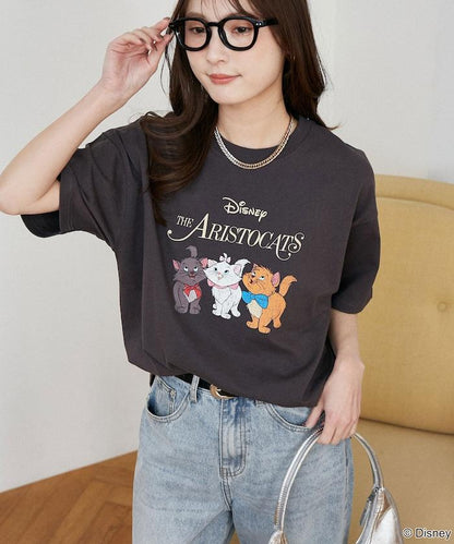 ディズニー（迪士尼） マリー 印花Tシャツ