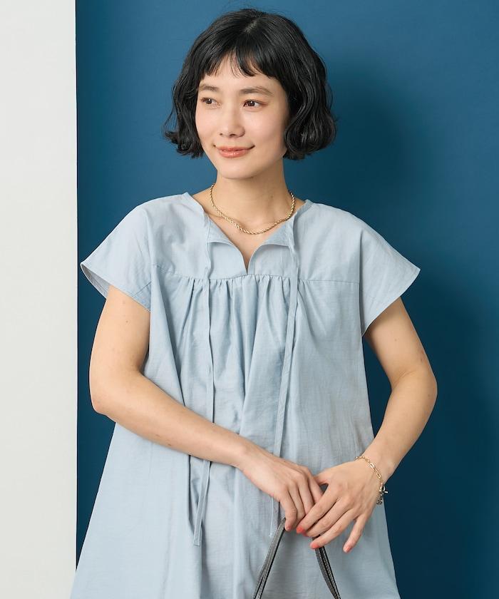 接觸冷感UV防曬 亨利領 蓬擺 連衣裙