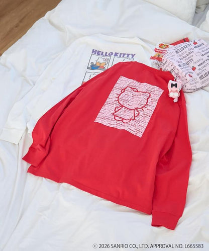 HELLO KITTY（凱蒂貓） 全印花 長袖T恤