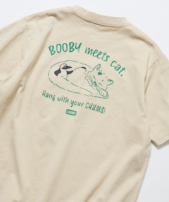 CHUMS×FREAK'S STORE 特別款 背部印花 貓圖案 圓領T恤