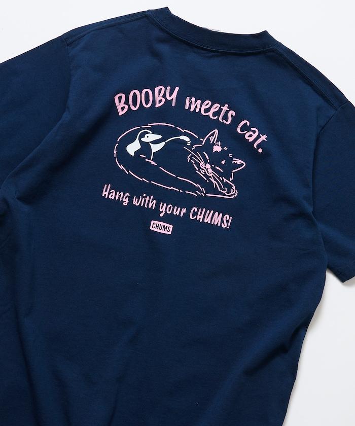 CHUMS×FREAK'S STORE 特別款 背部印花 貓圖案 圓領T恤