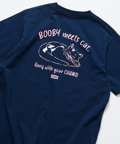 CHUMS×FREAK'S STORE 特別款 背部印花 貓圖案 圓領T恤