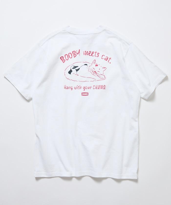 CHUMS×FREAK'S STORE 特別款 背部印花 貓圖案 圓領T恤