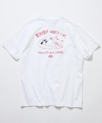CHUMS×FREAK'S STORE 特別款 背部印花 貓圖案 圓領T恤