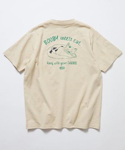CHUMS×FREAK'S STORE 特別款 背部印花 貓圖案 圓領T恤