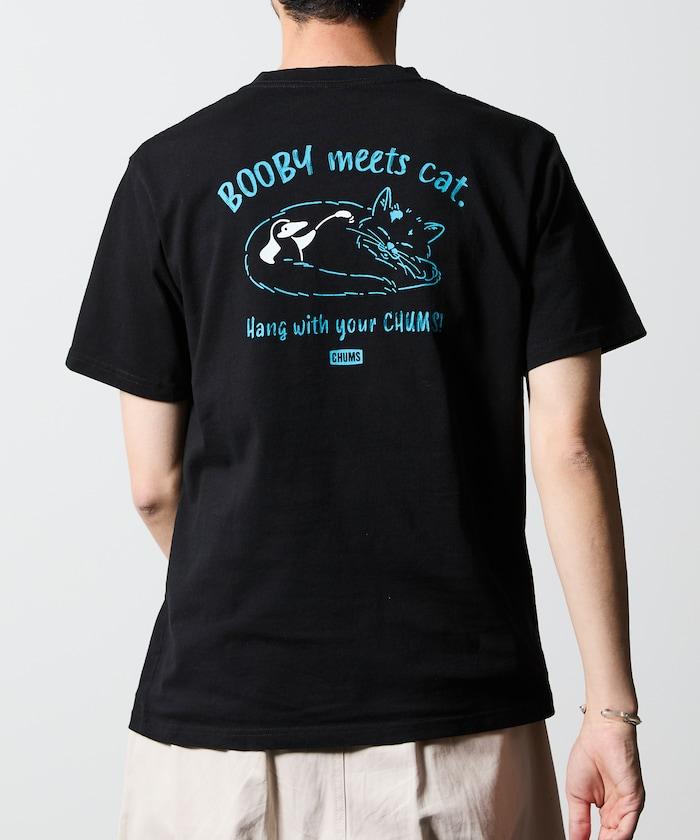 CHUMS×FREAK'S STORE 特別款 背部印花 貓圖案 圓領T恤