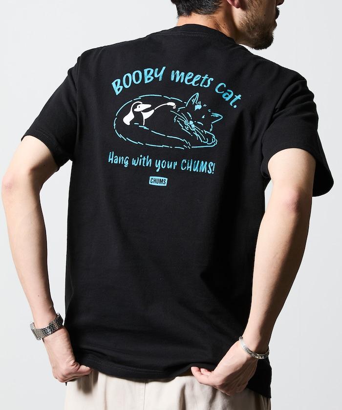 CHUMS×FREAK'S STORE 特別款 背部印花 貓圖案 圓領T恤