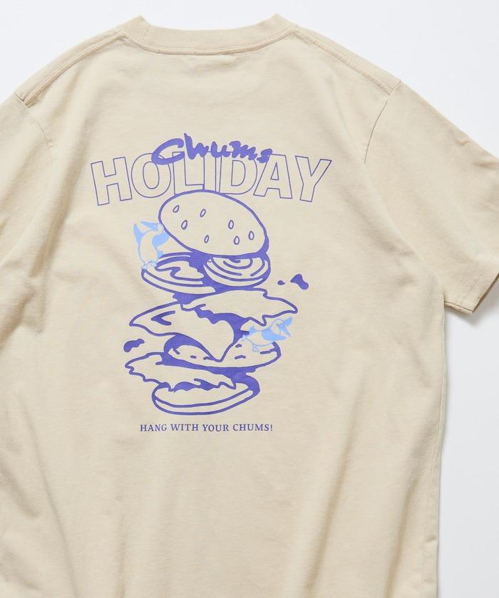 CHUMS×FREAK'S STORE 聯名 Booby鳥後背印花漢堡圖案 圓領T恤