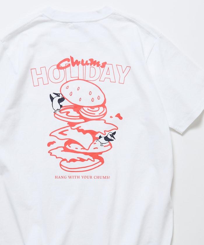 CHUMS×FREAK'S STORE 聯名 Booby鳥後背印花漢堡圖案 圓領T恤