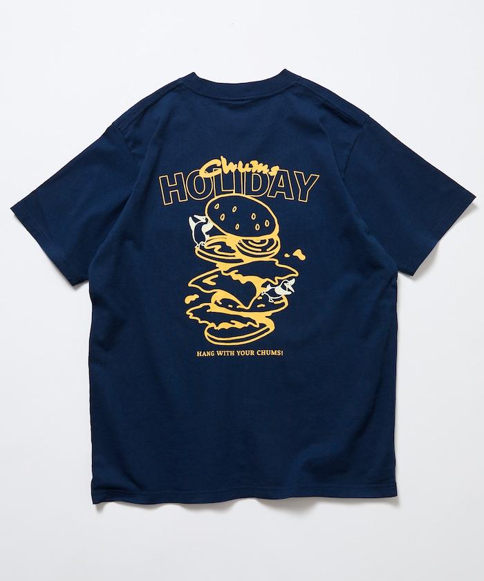 CHUMS×FREAK'S STORE 聯名 Booby鳥後背印花漢堡圖案 圓領T恤