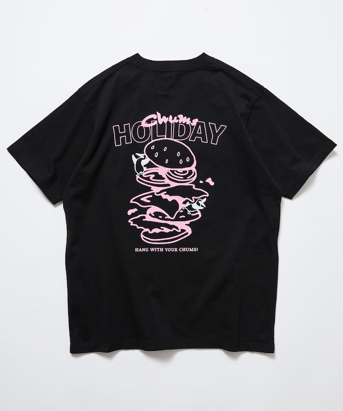 CHUMS×FREAK'S STORE 聯名 Booby鳥後背印花漢堡圖案 圓領T恤