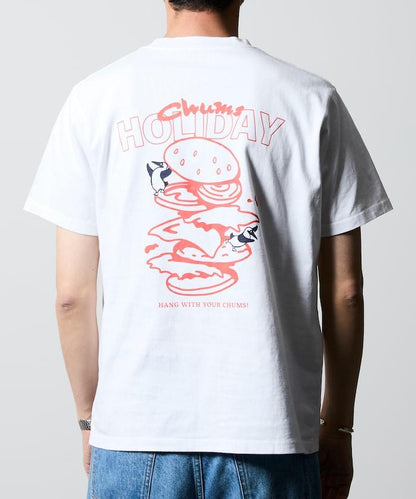 CHUMS×FREAK'S STORE 聯名 Booby鳥後背印花漢堡圖案 圓領T恤