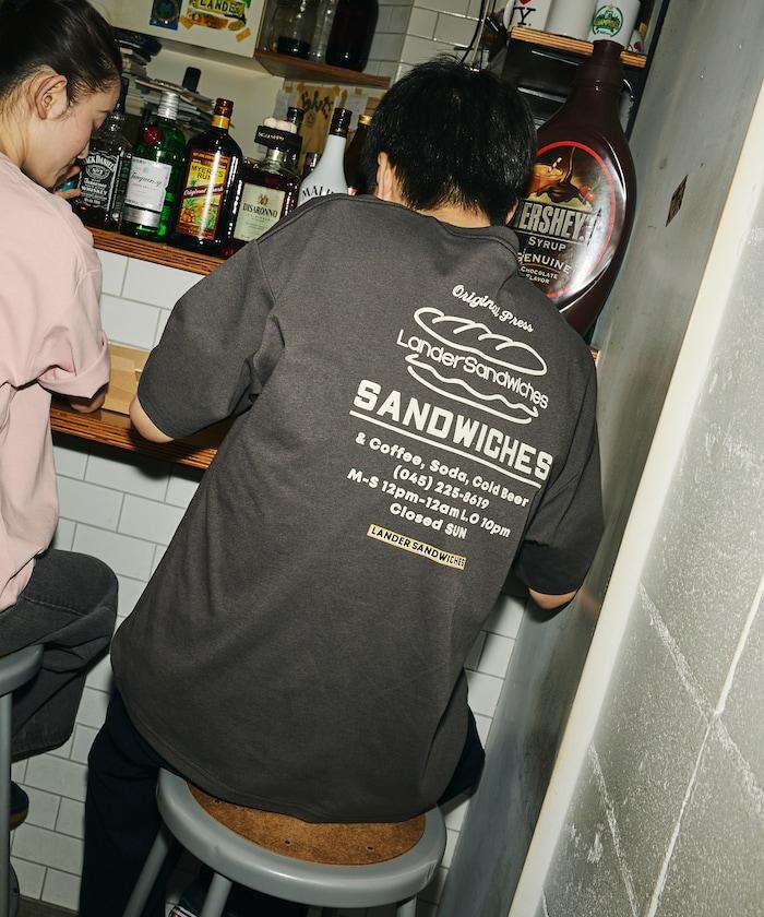 LANDER SANDWICHES×FREAK'S STORE ランダー 聯名 寬鬆版型 背部印花 圓領T恤