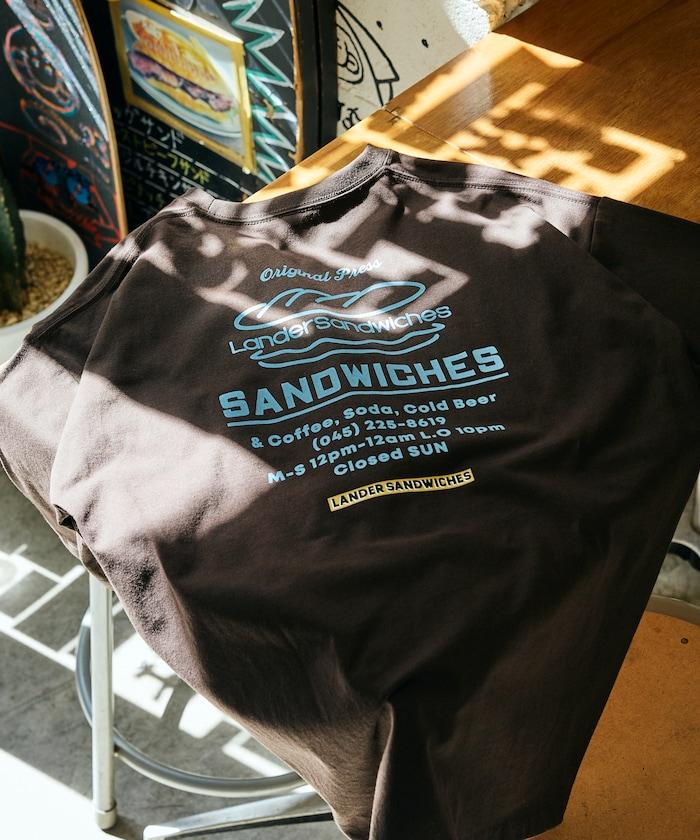LANDER SANDWICHES×FREAK'S STORE ランダー 聯名 寬鬆版型 背部印花 圓領T恤