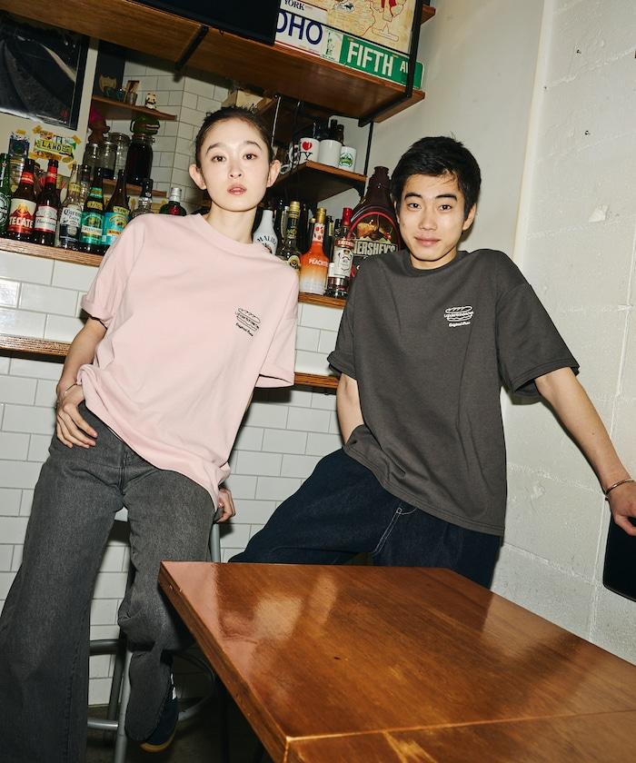 LANDER SANDWICHES×FREAK'S STORE ランダー 聯名 寬鬆版型 背部印花 圓領T恤