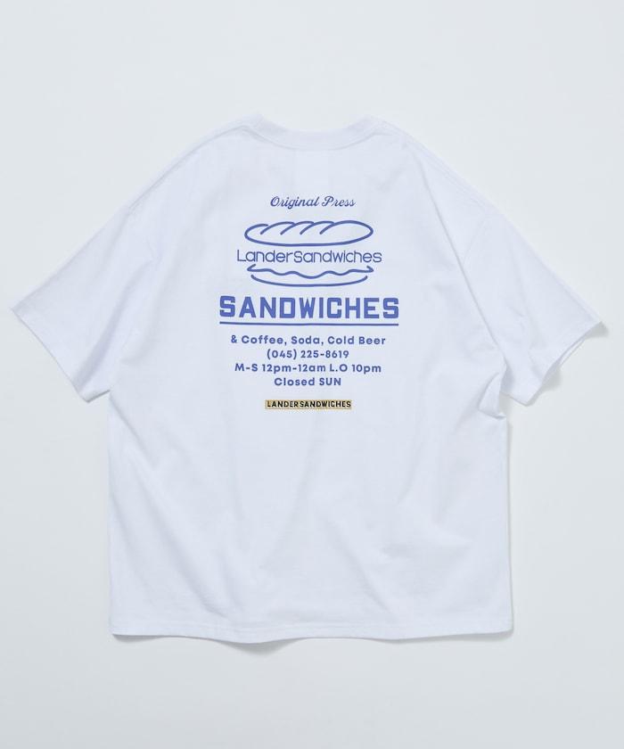 LANDER SANDWICHES×FREAK'S STORE ランダー 聯名 寬鬆版型 背部印花 圓領T恤