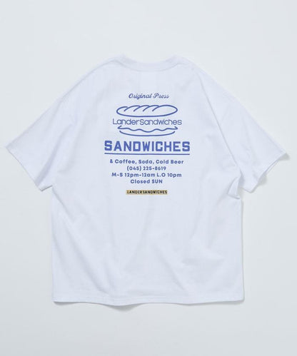 LANDER SANDWICHES×FREAK'S STORE ランダー 聯名 寬鬆版型 背部印花 圓領T恤